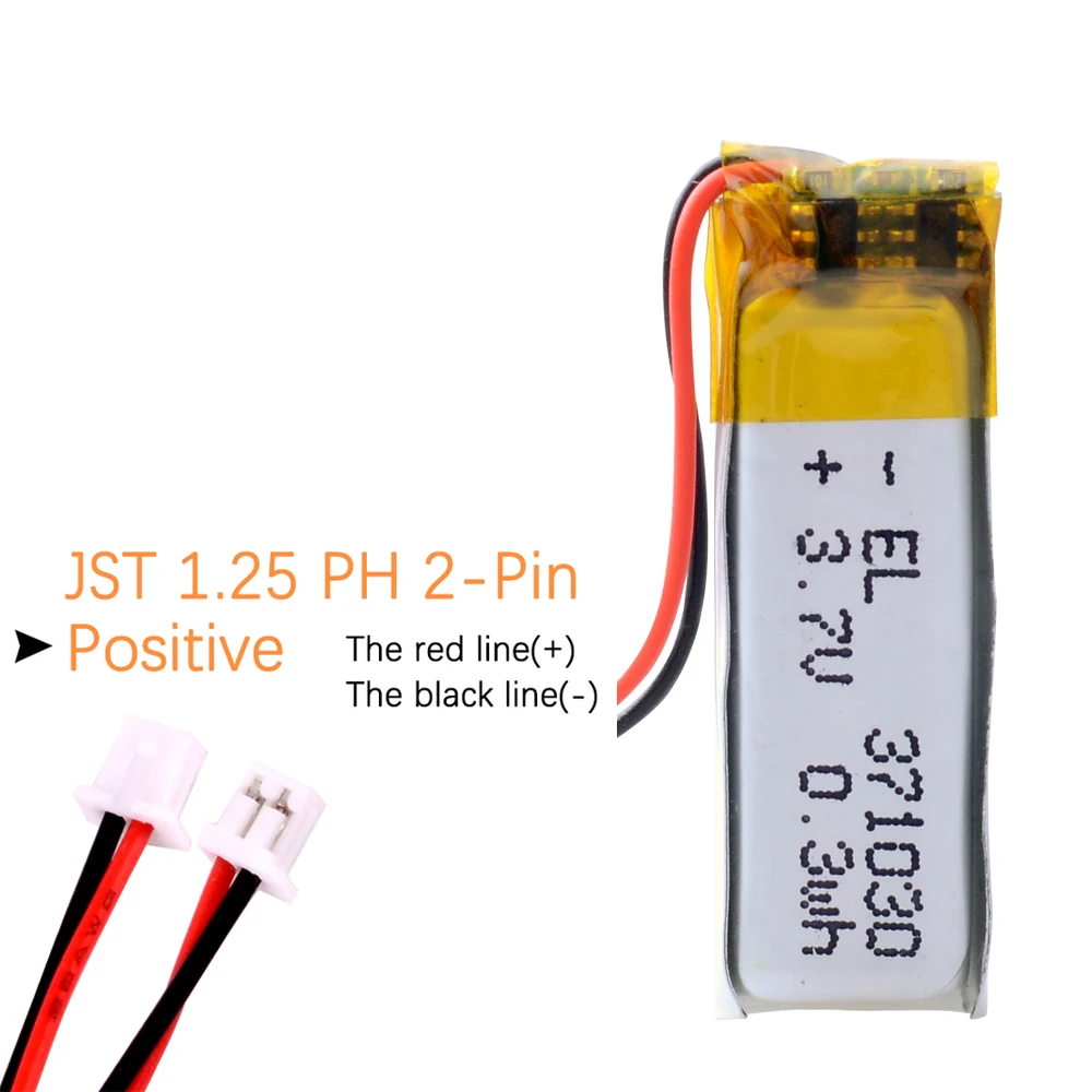 Jst Ph Xh 371030 3.7V 0.3wh Oplaadbare Lithium Li-Ion Polymeer Batterij 401030