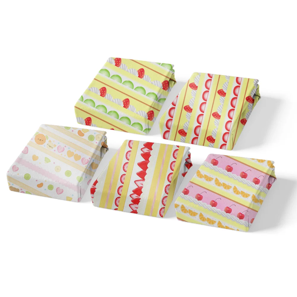 Strawberry Cake Dessert Twill Fabric Bullet Fabric Peach Skin Fabric Polyester Fabric Sewing Quilting Fabric Needlework Materia