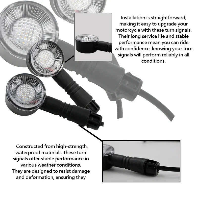 LINGQI RACING Motorcycle Turn Signal Lights Rear Brake Tail Light Taillight For Electric Bicycles Scooter Universal Parts