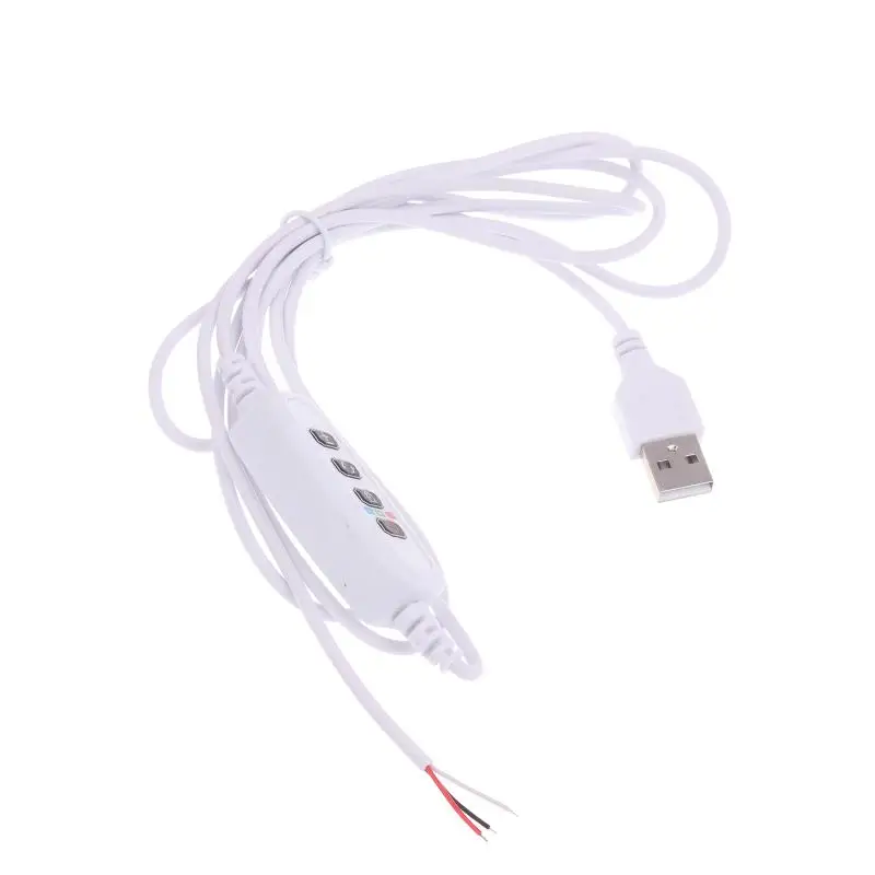 1/3/5Pcs DC 5V USB Clamp Plant Light Timing Control Cable Switch Line Plant Growth Light Live Broadcast Fill Light Control Wire