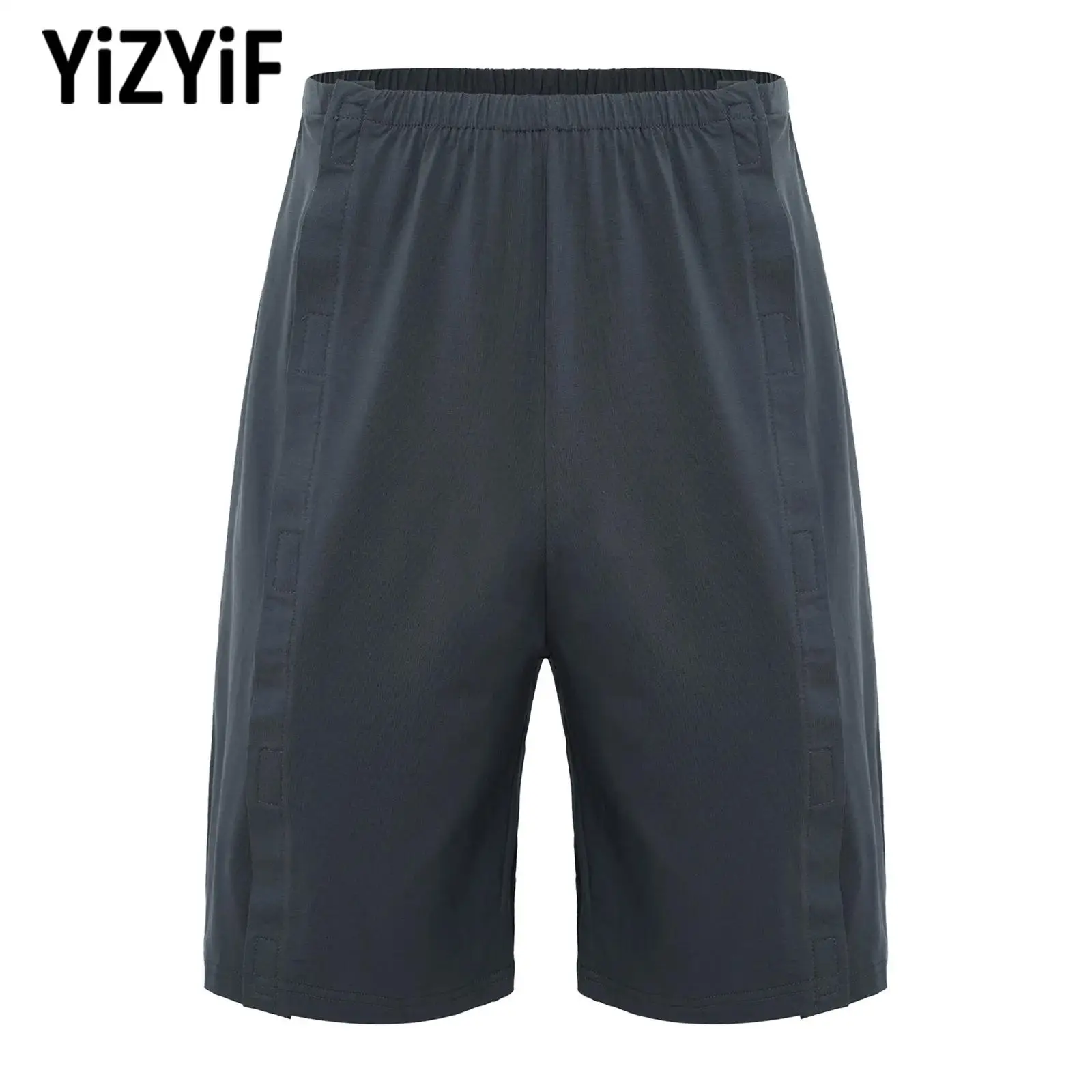 

Men Sports Shorts Postoperative Clothing Paralyzed Elderly Nursing Shorts Soft Elastic Waistband Hook And Loop Fastener Shorts