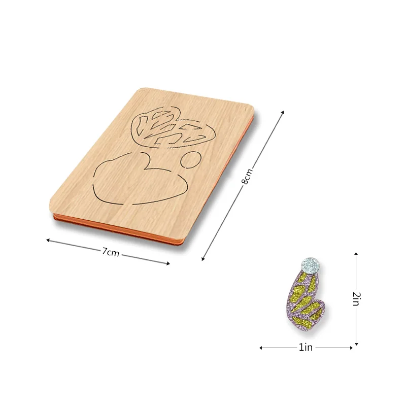 

SIZZIXDIES 1piece 2-inch wooden cutting dies with a small pendant is suitable for most machines