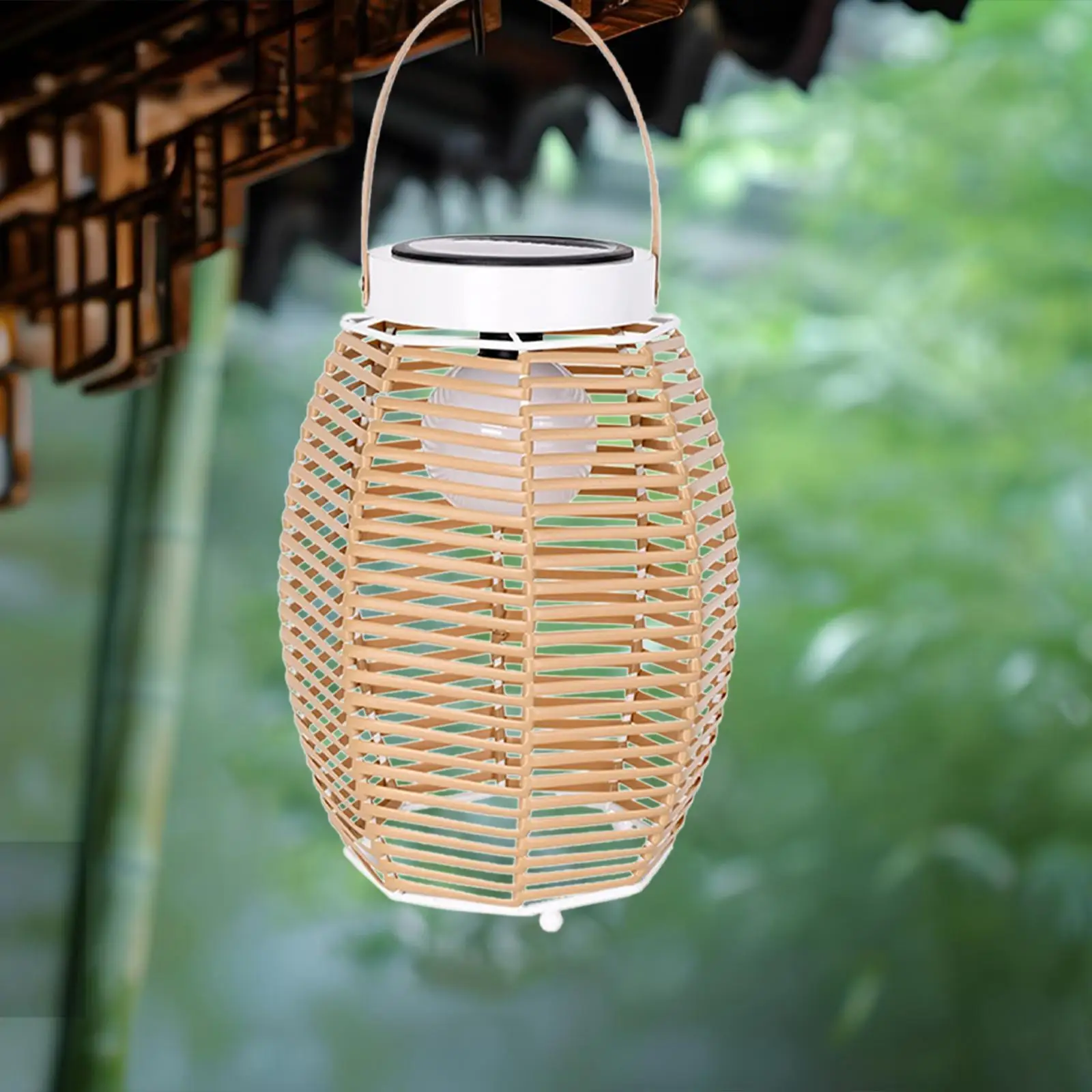 Solar Lantern Garden Light Ornament Tabletop Decor with Handle Solar Light for Patio Garden Pathway Christmas Balconies