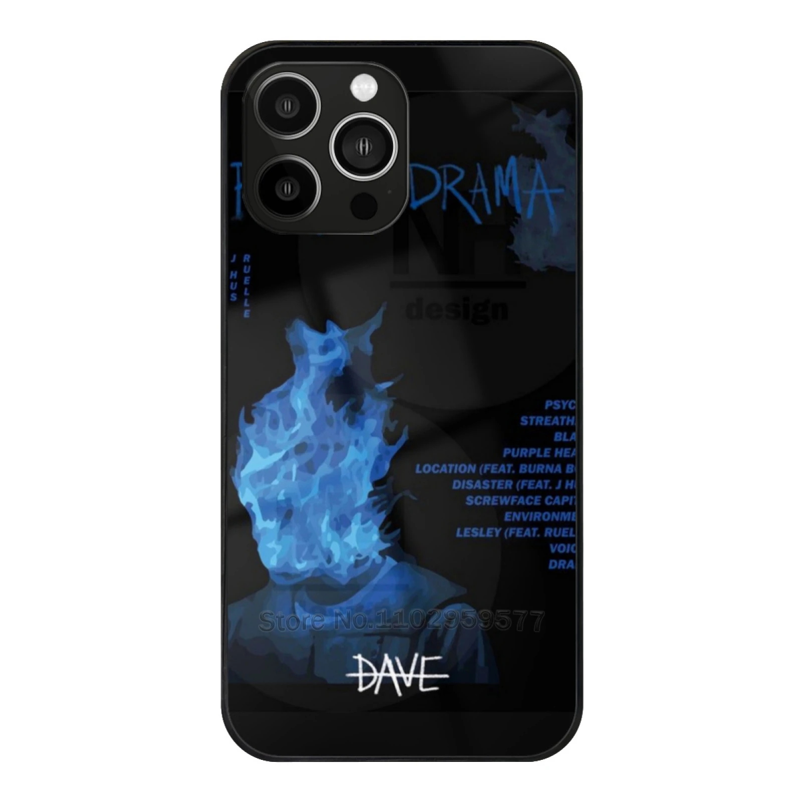 Santan Dave Psychodrama Album Phone Case Glass For Iphone15 14 13 11 12 Pro Max Mini Xr X Xs 6 7 8 Plus Cover Santan Dave Dave