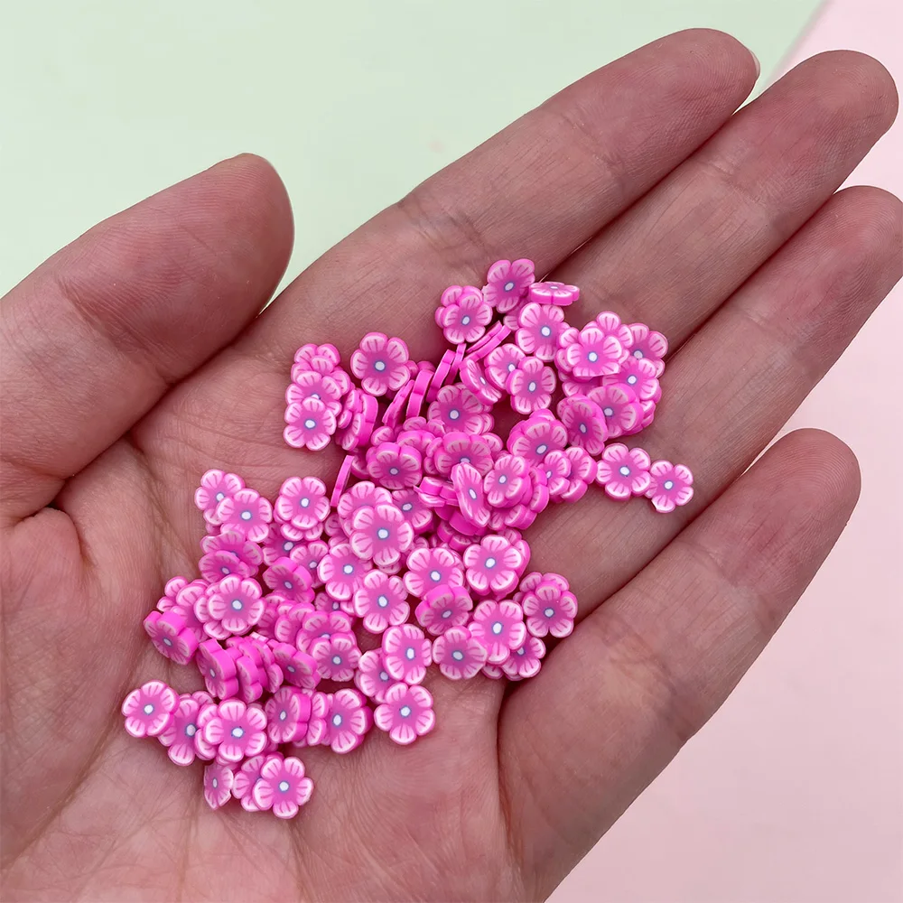 50g/lot Flower Slice Polymer Clay Sprinkles for Crafts Slime Filler DIY Nailart Decoration Tiny Cute plastic klei Mud Particles