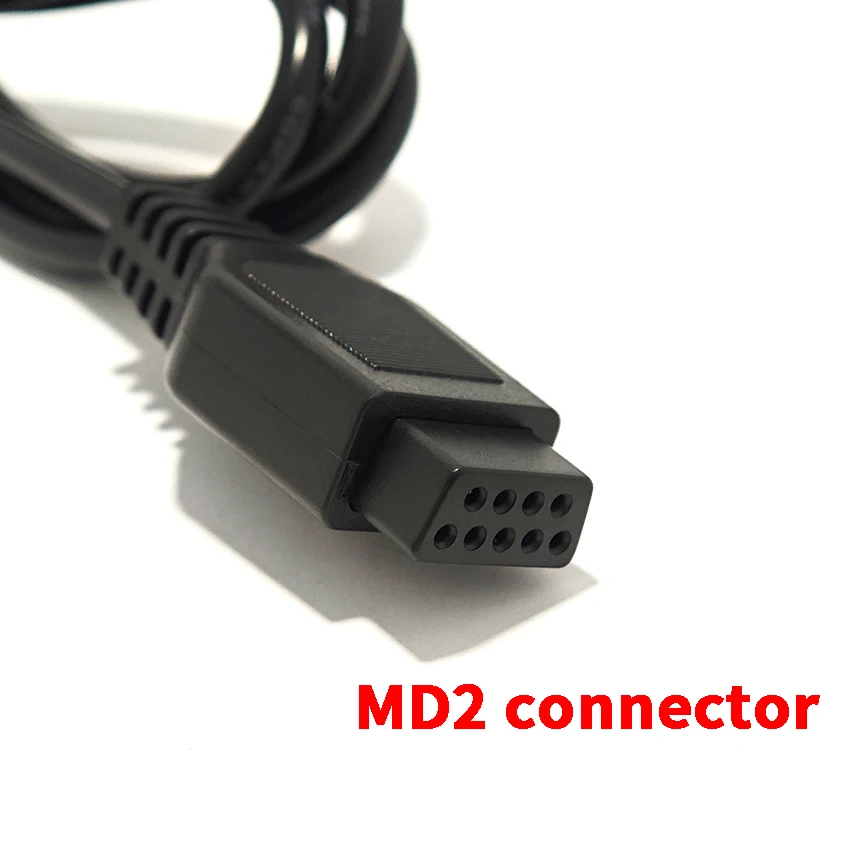MD 2 Control Cable for Gamepad Controller Extend Cord 9Pin Game Console Wire 9-core to MD2 Connector P9 Handle Wire Black 1.5m