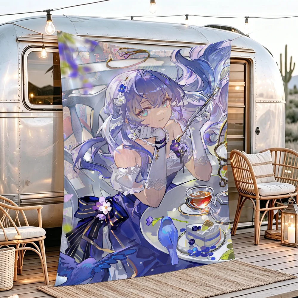 Honkai Star Rail Robin flag Campsite Atmosphere Hanging Banner Outdoor Garage Party Decor Advertising