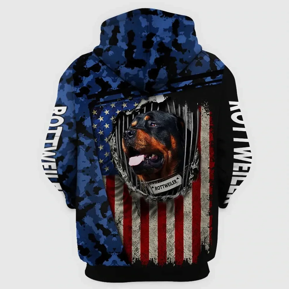 HX Fashion Animals Hoodies 3D Graphic Animals Scarf Dog Rottweiler Sweatshirt Pitbull German Shepherd Hoodie Streetwear