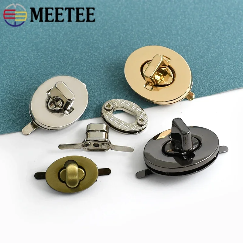

1/2/5Pcs Oval Bag Locks Clasp Handbag Turn Twist Lock Metal Buckles DIY Purse Hardware Closure Clamp Leather Crafts Accessories