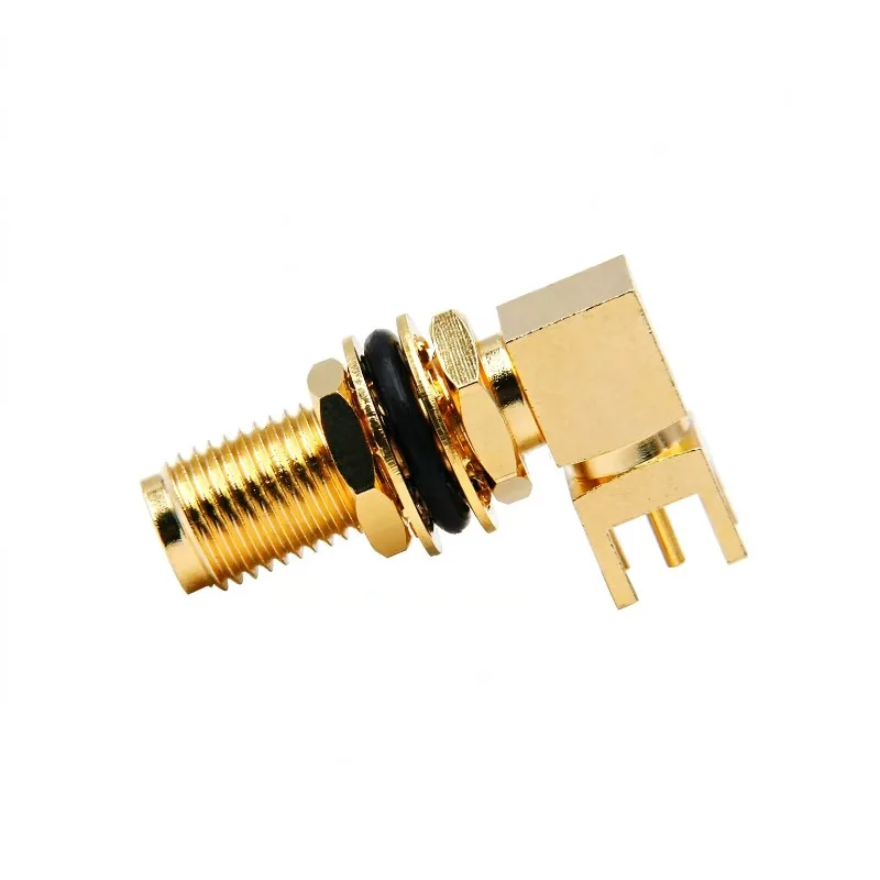 Suitable for SMA-KYWHD17 SMA bent female head, threaded 17mm PCB panel fixing socket 6G