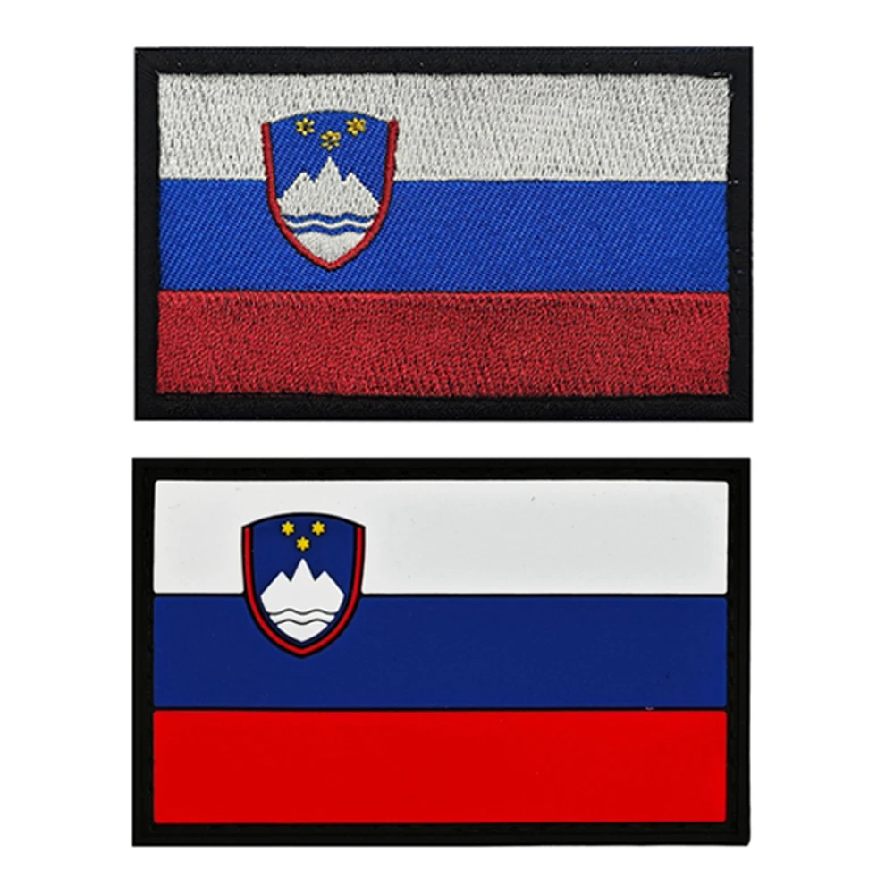 Parche bandera Eslovenia reflectante IR – Táctico bordado PVC - imagen 4