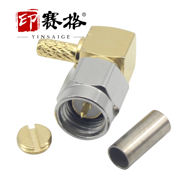 RF connector SMA-JW-1.5G stainless steel bent male SMA male inner pin 50-1.5 cable 6GHZ