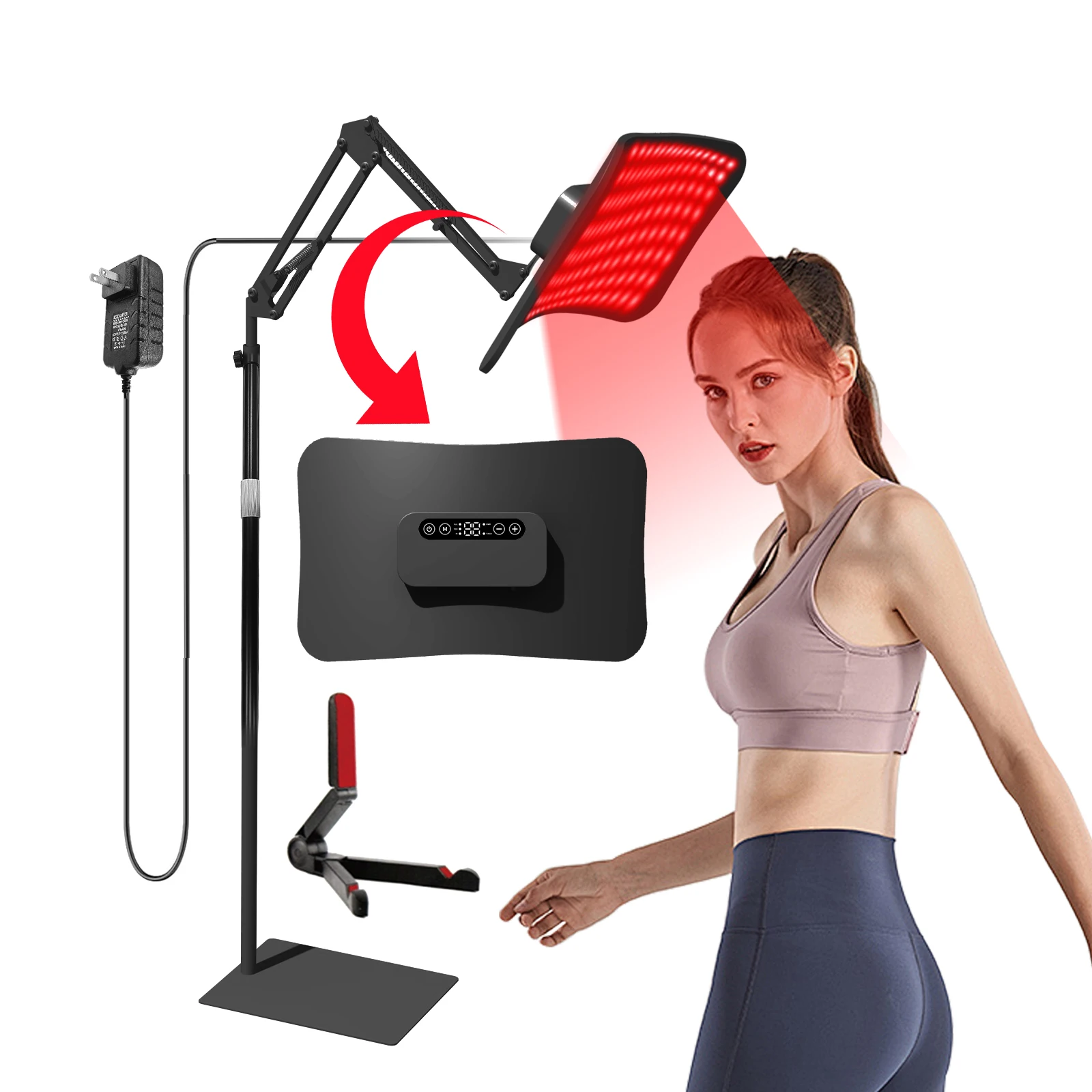 Body light therapy, therapeutic panel lamps with stents, 660nm and 850nm near devices