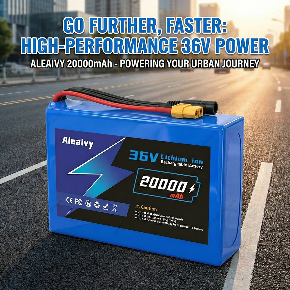 36V 20Ah Lithium Battery 10S4P 18650 Pack For Electric Scooter Balance Bike 350W 500W Motor High Capacity Rechargeable With BMS