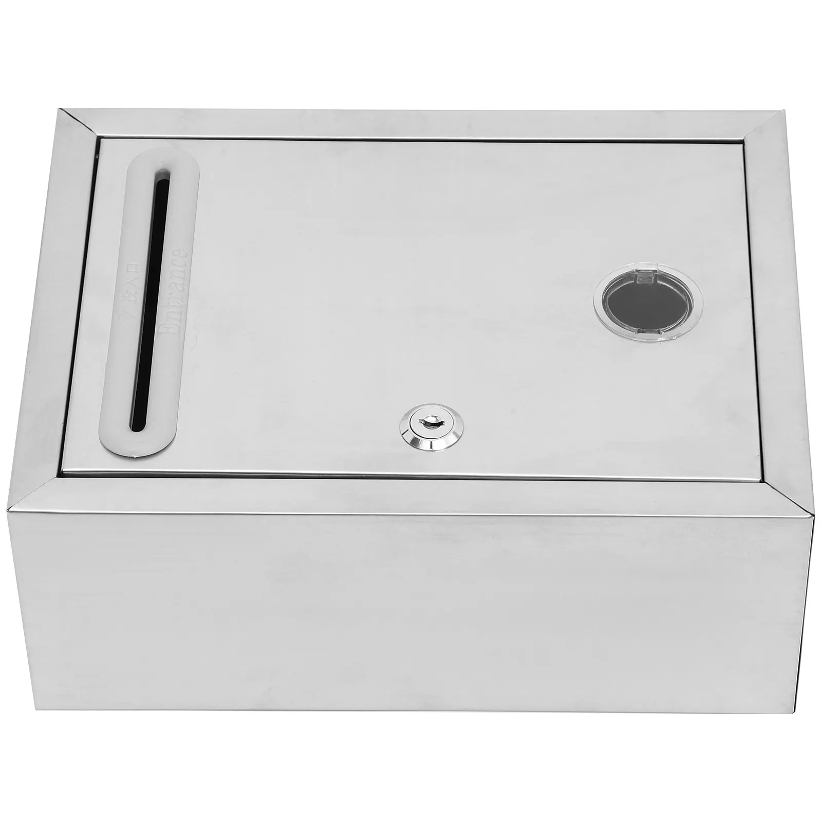 Wall Mount Suggestion Box Stainless Steel Lockable Complaint Mailbox for Office School Donation Drop Box Secure Outdoor Wall