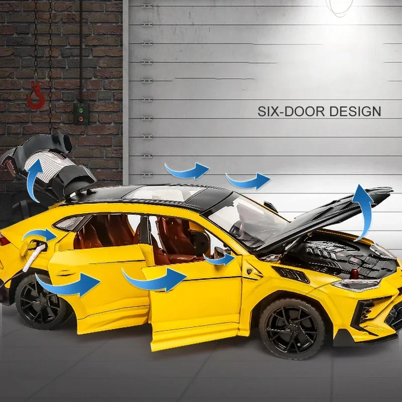 1:24 لامبورغيني أوروس بيسون مانسوري SUV سبيكة نموذج سيارة لعبة Diecasts صب المعادن الصوت والضوء سيارات لعب للأطفال مركبة #4