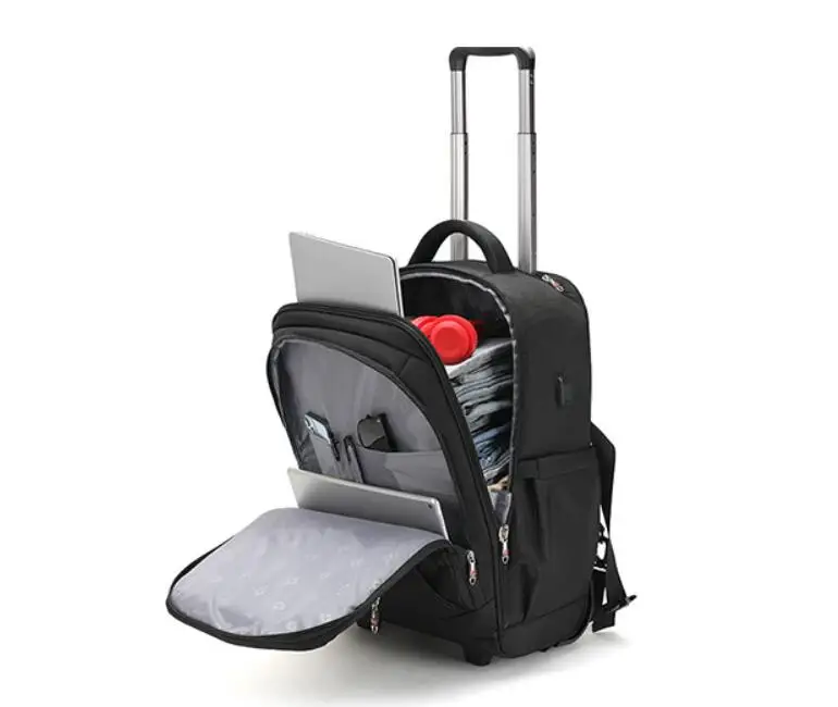 Brand Travel Trolley Bags For Men 20 Inch Rolling Luggage Backpack Wheeled Backpack Men Business Carry On Hand Luggage Bags