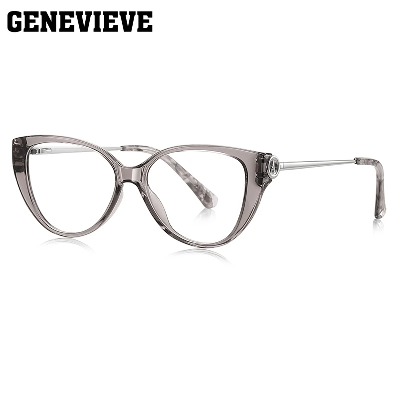 نظارات GENEVIEVE عصرية ومتعددة الاستخدامات بإطار دائري على شكل عين القطة للنساء مضادة للضوء الأزرق، وصفة طبية قابلة للتخصيص #6