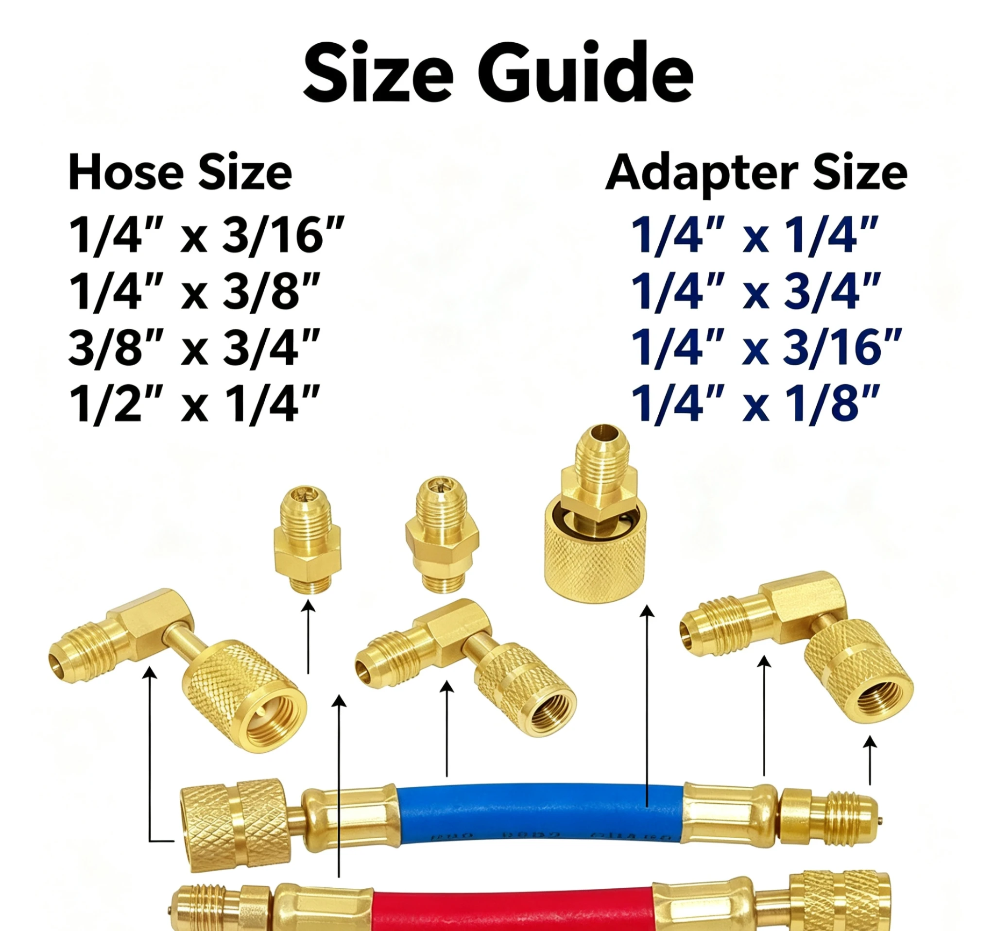 8Pcs Car A C Refrigeration Connector Adapter Hoses CT138 Kit Easy Installation For R134a R12 Auto Air Conditioning System