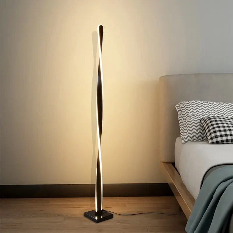 Nordic Modern Simple Spiral Floor Lamps Living Room Decoration Stand Light Bedroom 360 degree illumination Led Lighting 2026 New