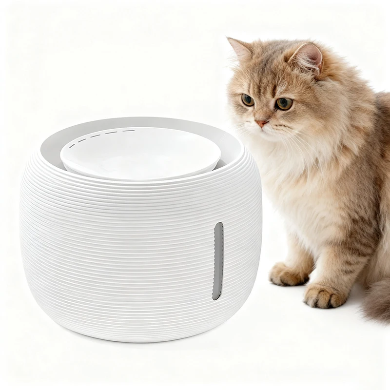 

2.5L Plastic Automatic Cat Water Fountain with Silent Circulation Sensing Portable Indoor Pet Water Dispenser