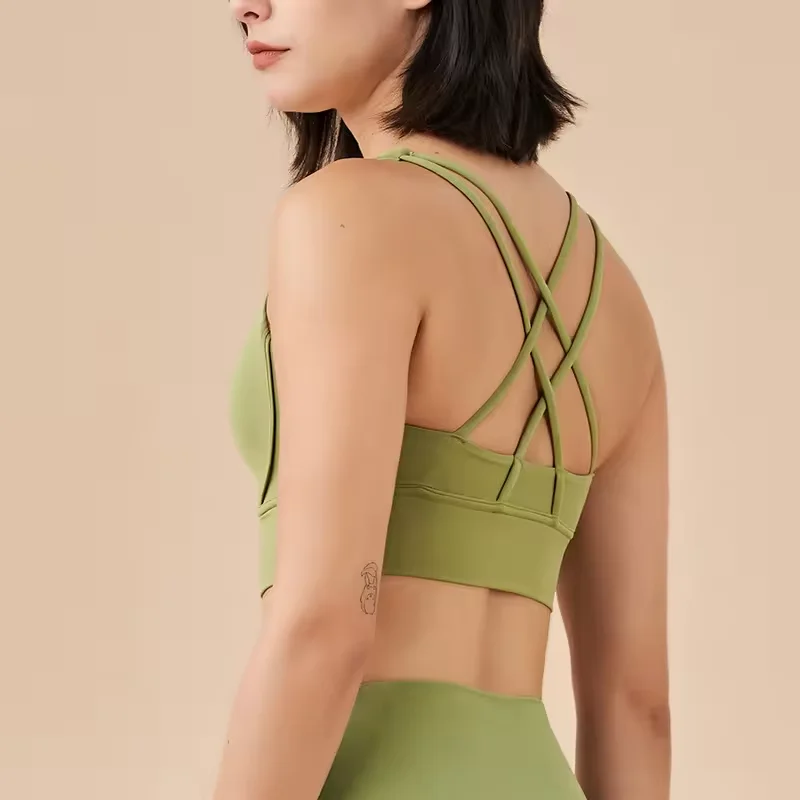 Women's XS Size High Impact Racerback Sports Bra with Maximum Lift Padded Fitness Yoga Wear Spandex Lining Breathable Active Use