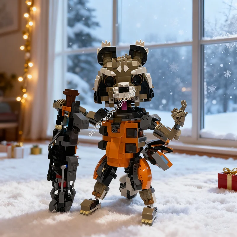 

922 шт. MOC детский ракетный енотик супергерои модель строительные блоки DIY творческая идея Рождественский подарок образовательная игрушка детский день рождения