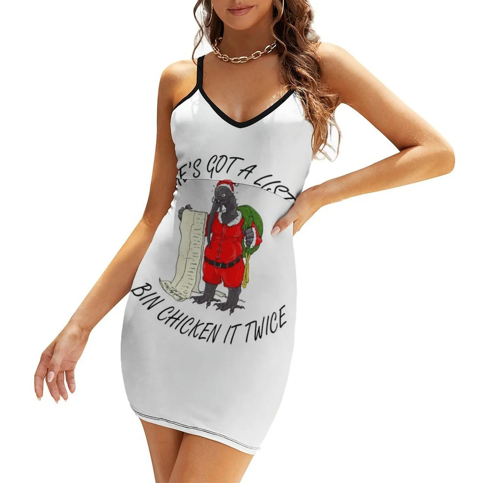 

Santa Bin Chicken Sling Dress dresses summer women's clothing summer 2025 novelties woman dress Women's clothing