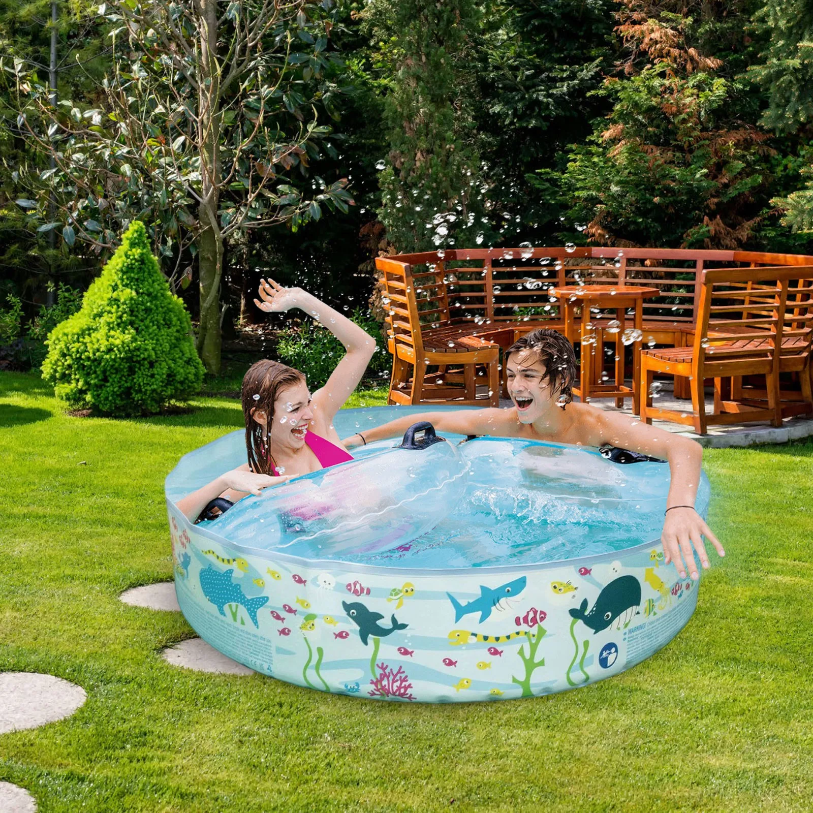 어린이 수영장 가정용 수영장 접이식 두꺼운 라운드 패들링 풀 애완 동물 부모-자식 여름 놀이 도구