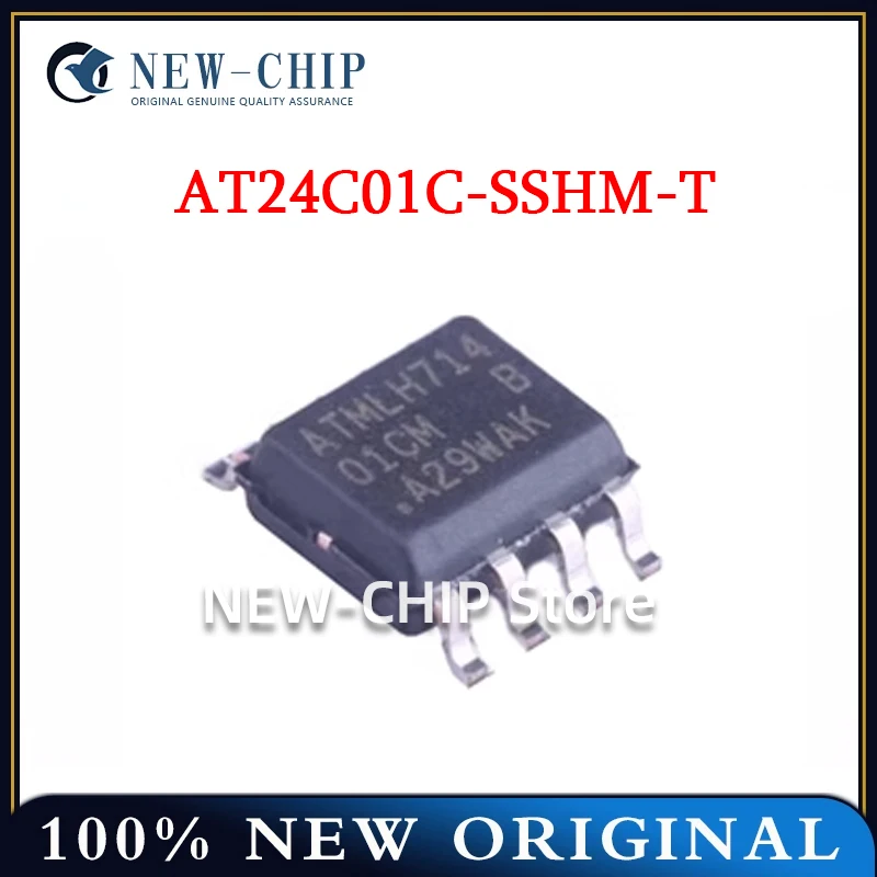 10PCS/LOT  AT24C01C-SSHM-T  Silk screen 01CM patch SOP8 I2C compatible serial EEPROM memory chip New Original AT24C01C