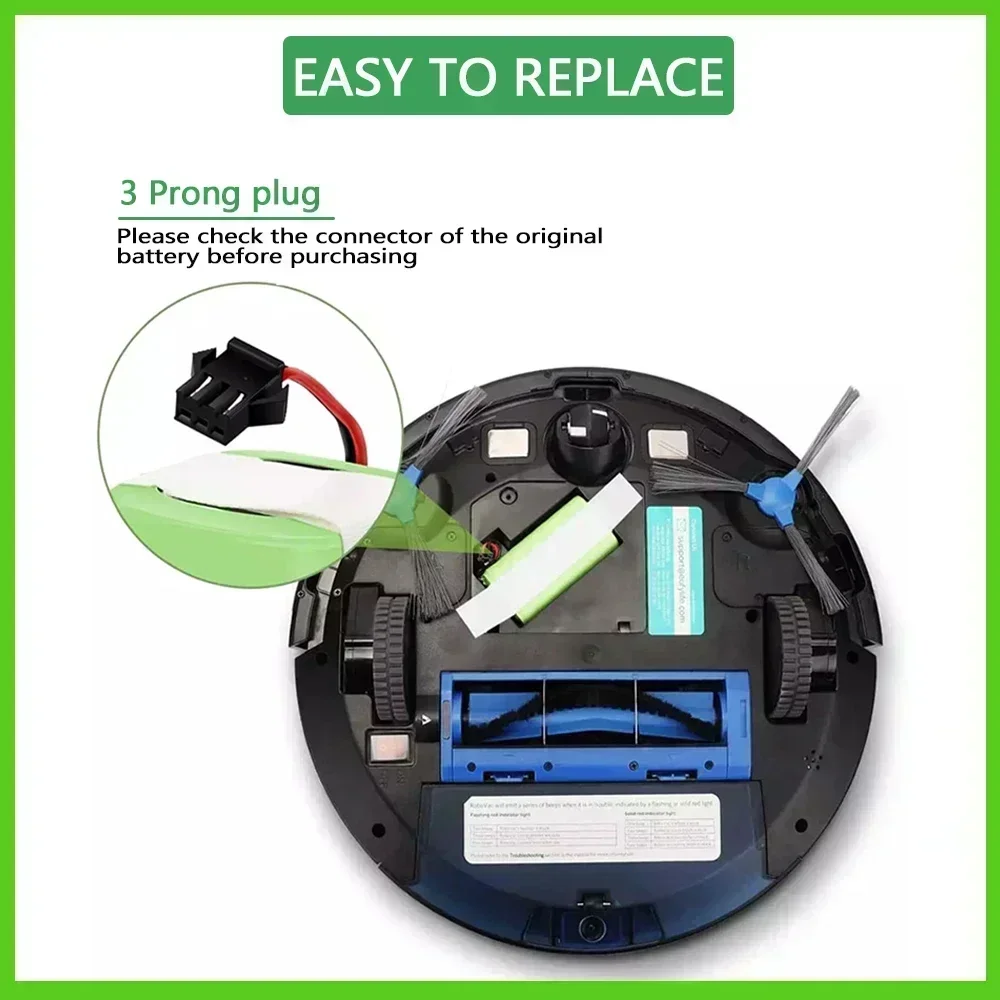 14.4V 4.0Ah Li-ion batterij voor Cecotec Conga Excellence 950 990 1090 Ecovacs Deebot DN621 601/605 Eufy RoboVac 35C Panda i7 V710