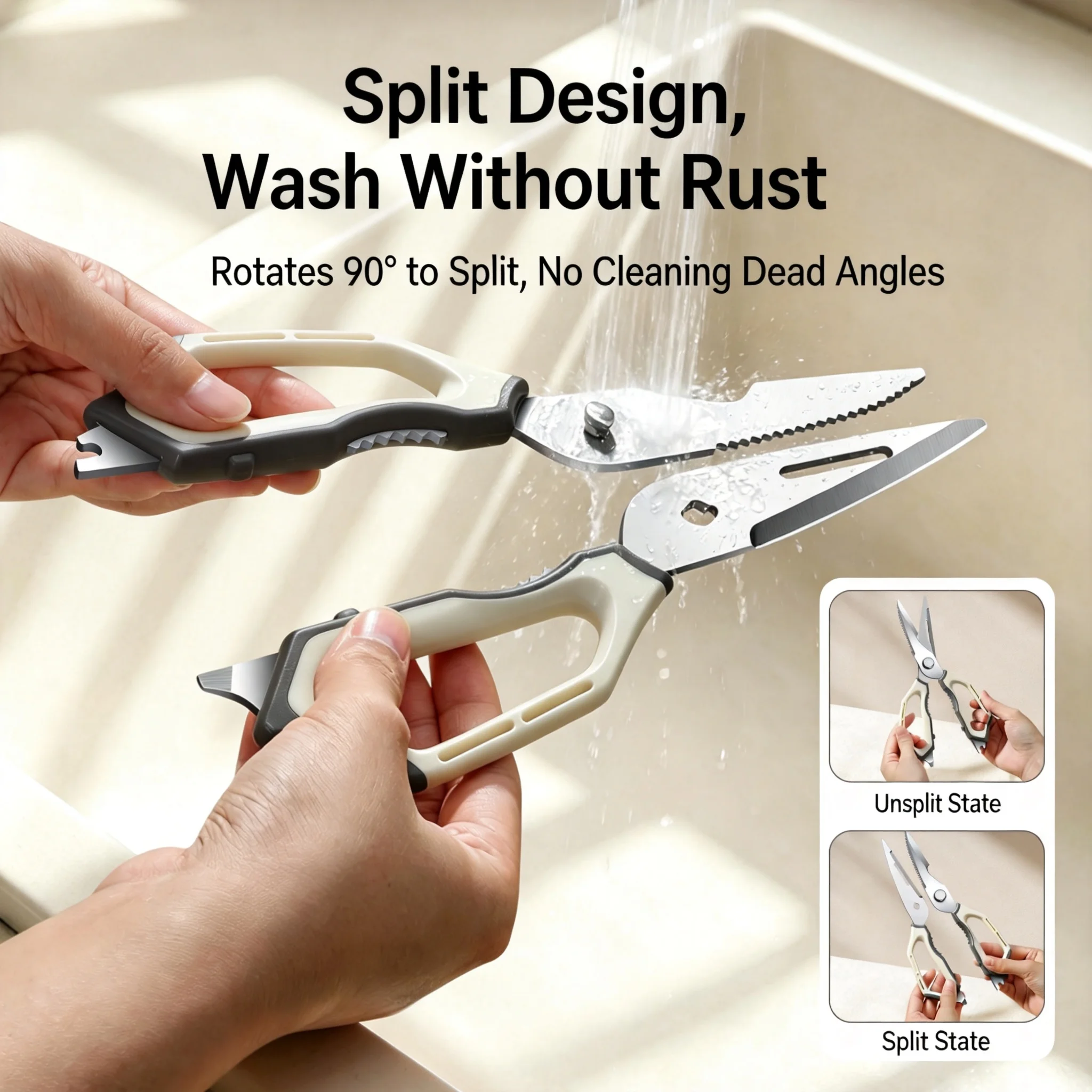 Stainless steel Kitchen Scissors Kitchen accessories Durable Poultry Shears Multifunctional for Cutting chicken duck goose bones 4