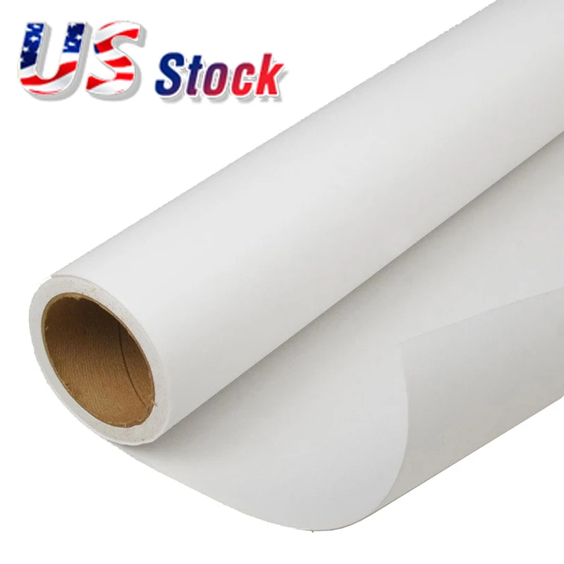 Roll Transparent Printable Heat Transfer Vinyl for Light Color T-shirt Fabric, Bulk Wholesale, US Stock, 19.6 