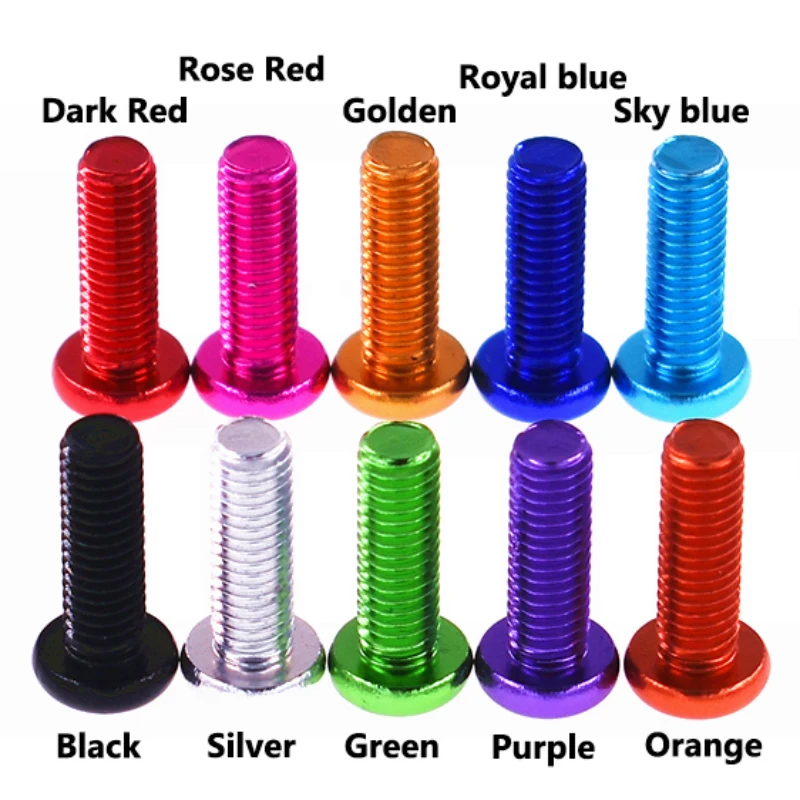1 Pcs M6 Aluminum Button Head Screw Colourful Aluminum Alloy Hex Hexagon Socket Round Button Head Machine Screw Bolts
