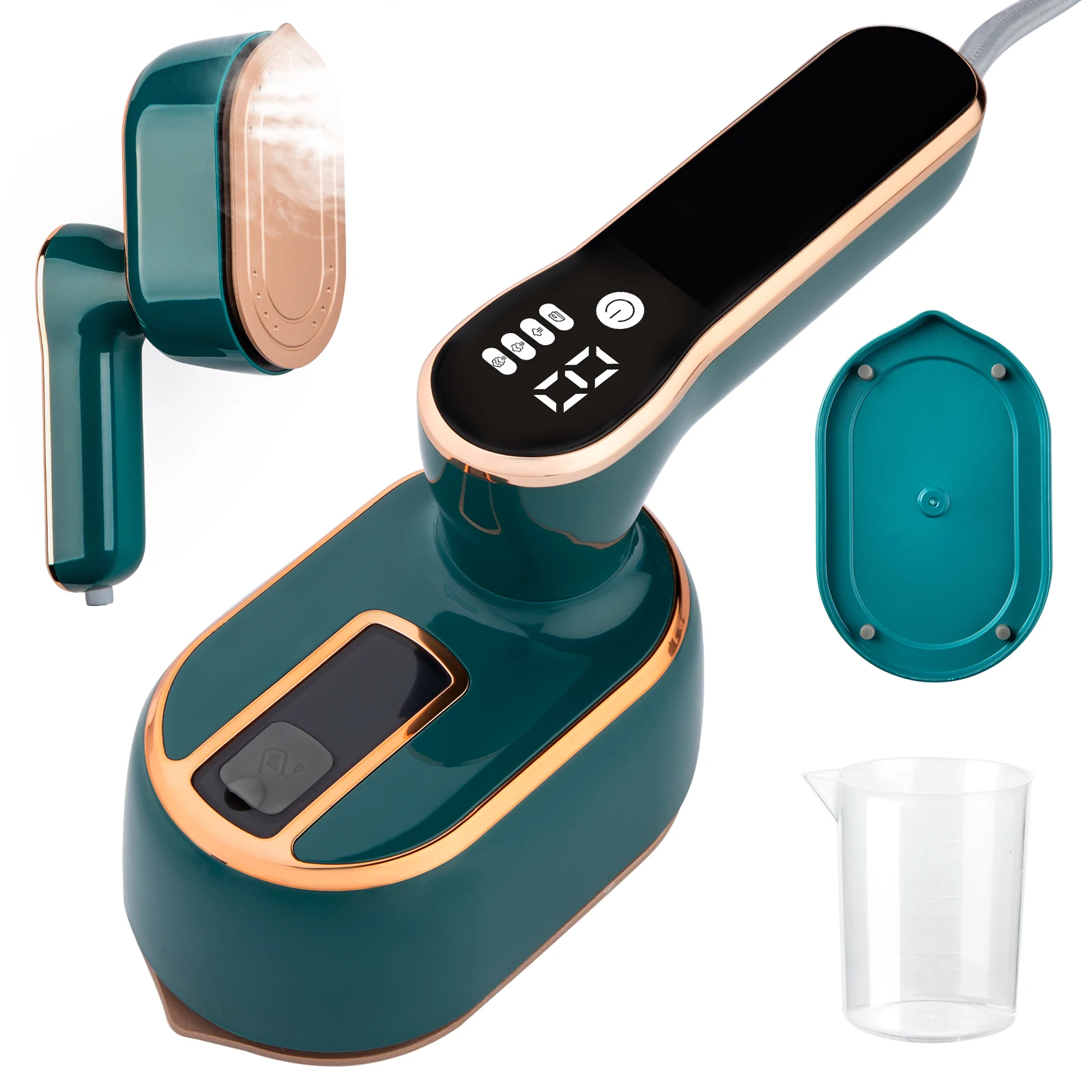 

Ручная гладильная машина (с паровой щеткой), интеллектуальный электрический роторный утюг с ЖК-дисплеем, портативный мини-утюг для дома и путешествий 6198-D