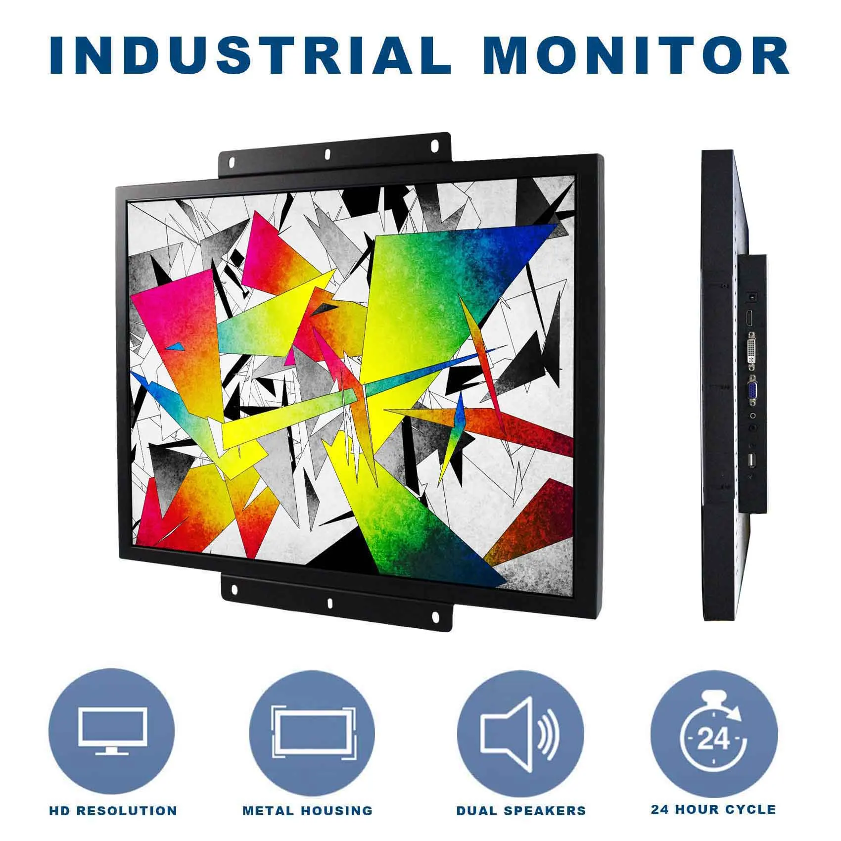 Bingkai terbuka Monitor tampilan layar Pc Hd Vga Input Dvi Port 1000Nit Monitor industri 19 "1280X1024 Monitor iklan luar ruangan