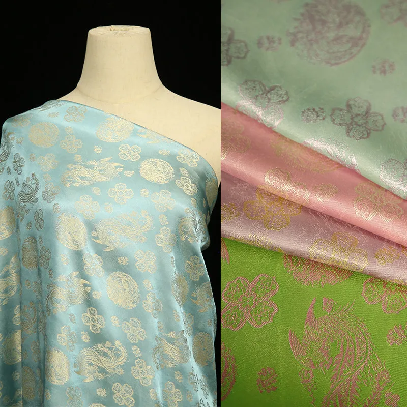 

Acetate Brocade Jacquard Fabric By The Meter for DIY Bag Cheongsam Hanfu Clothing Sewing Soft Luster Cloth Print Bamboo Pattern