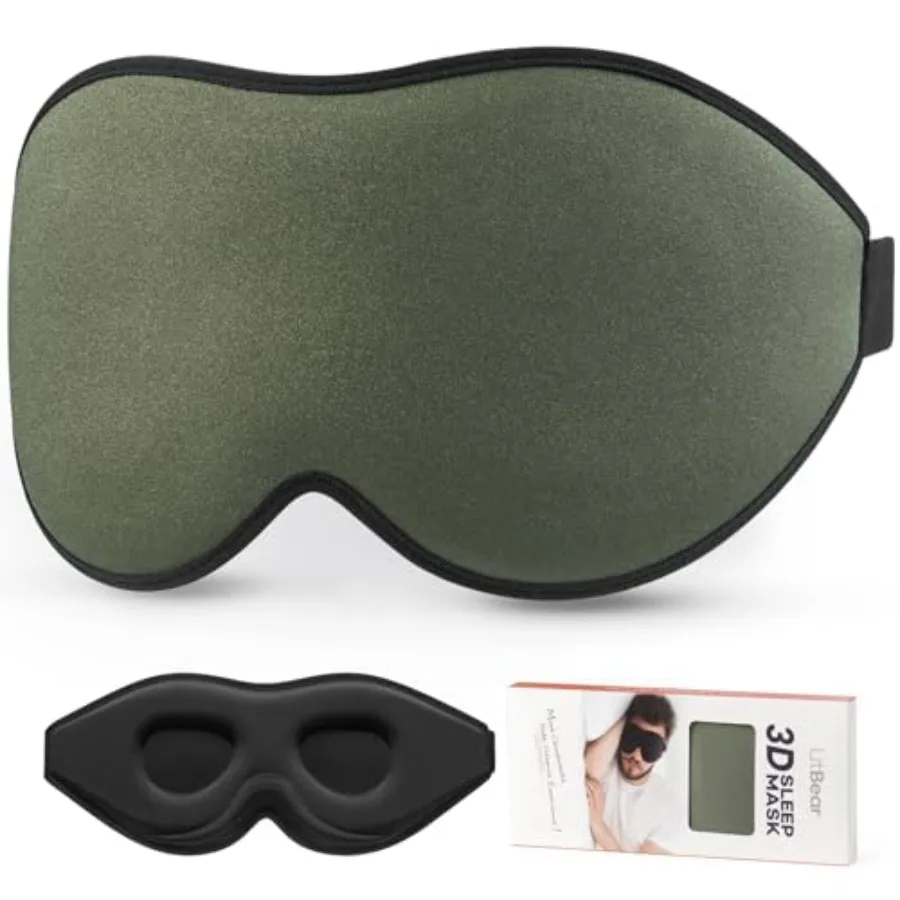 

Sleep Mask for Men Side Sleeper, Sleeping Mask for Women Light Blocking, 3D Contoured Cup Eye Mask Sleeping, Soft Lightweight S