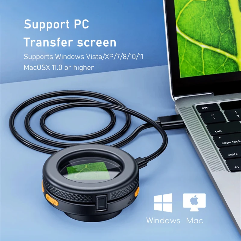 

500X HD Digital Autofocus Microscope 2MP Foldable Magnifying Glass IPS Screen Magnifier Camera for Jewelry Coin Watch Repair