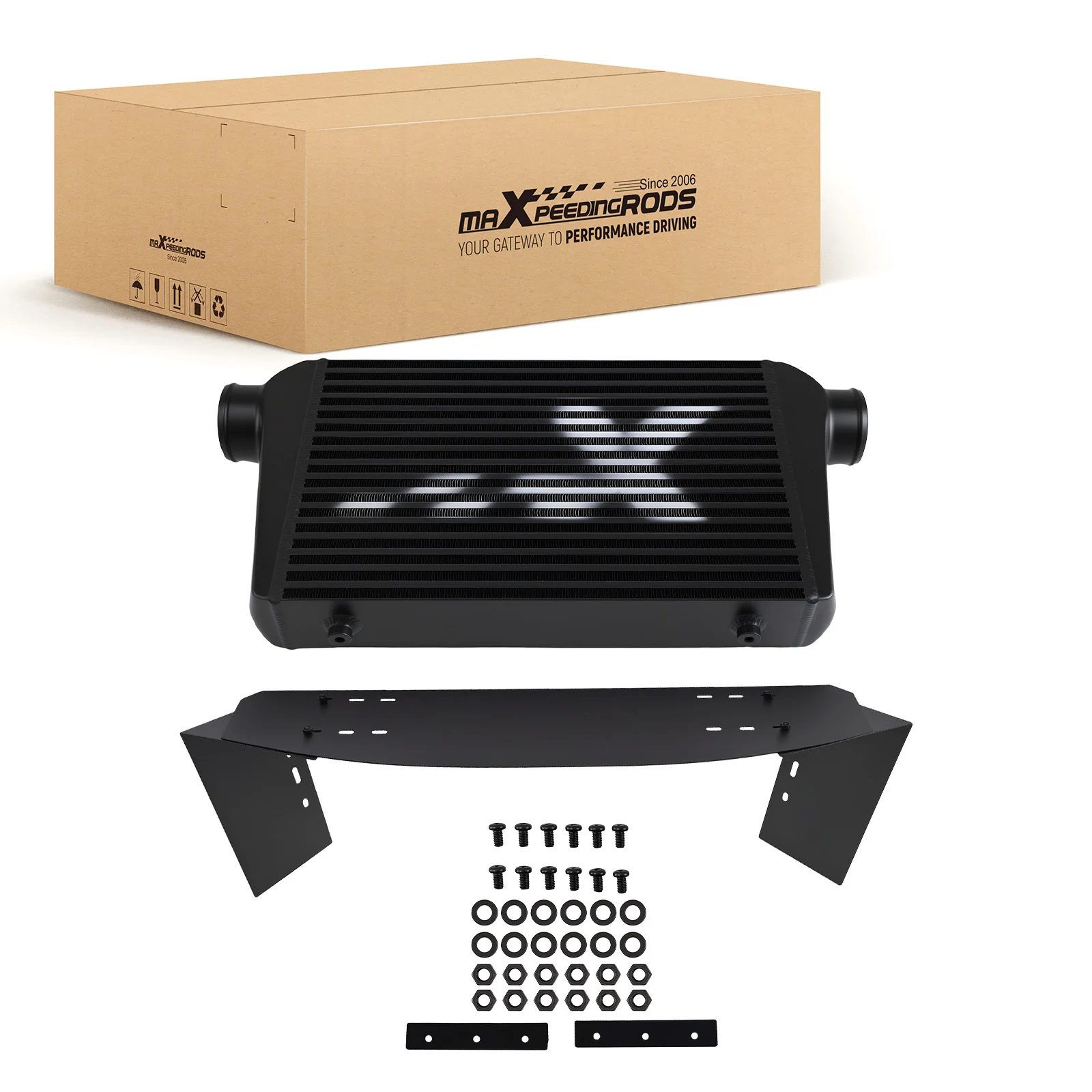 Universal Aluminum Intercooler Kit 18x12x3