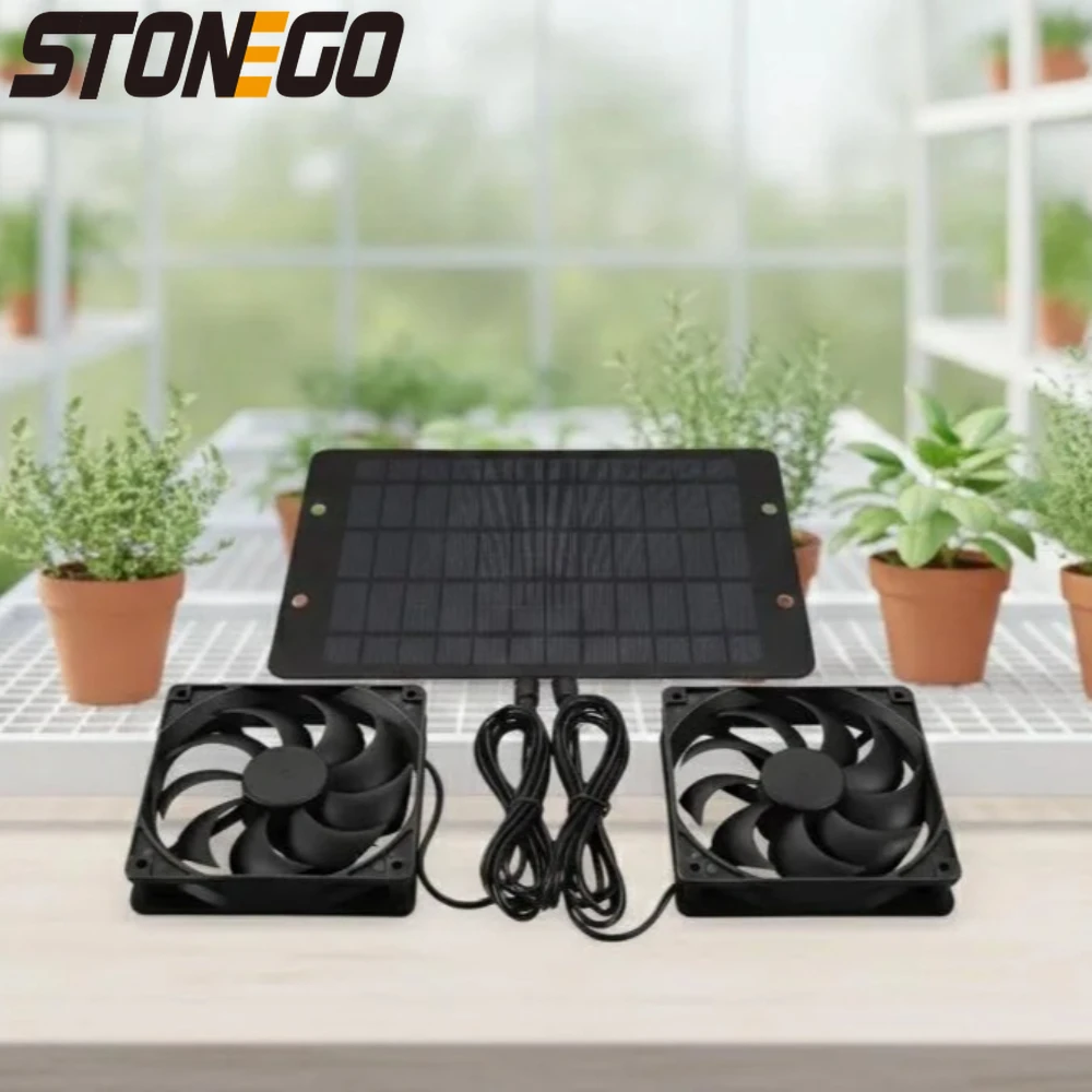 10W Solar Panel Exhaust Fan 12V Mini Ventilator Air Extractor for RV Roof Home Ventilation System Solar Vent Fan
