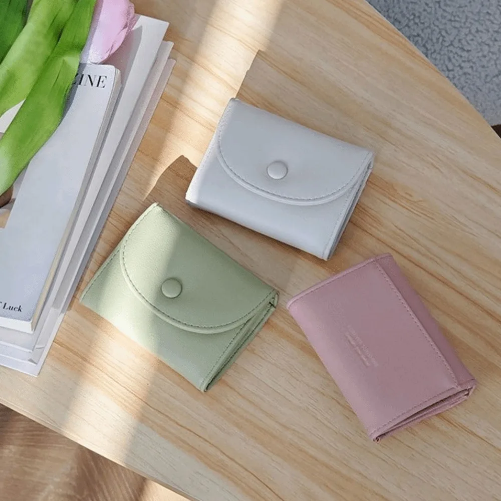 New Ultra-thin Short Wallet Small Multi Color Coin Purse Storage Bag Women's