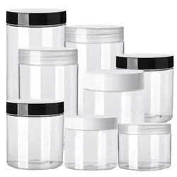 20Pcs/Lot 30/50/60/80/100/120/150/200ml Empty Storage Jar Cosmetic Facial Cream Containers Plastic Packing Jar For Candy Cookies