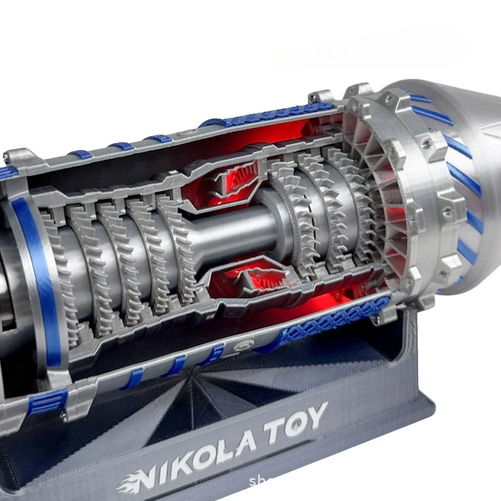 Hardcore J-35A fighter turbojet engine airshow model can launch black technology toy man