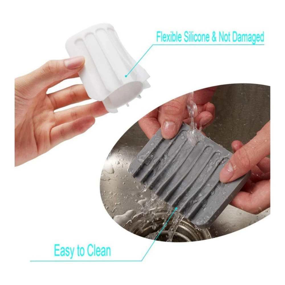 Silicone Self Draining Soap Dishes Innovative Soap Holder Saver Kitchen Soap Saver Drainer Sponges Scrubber Display