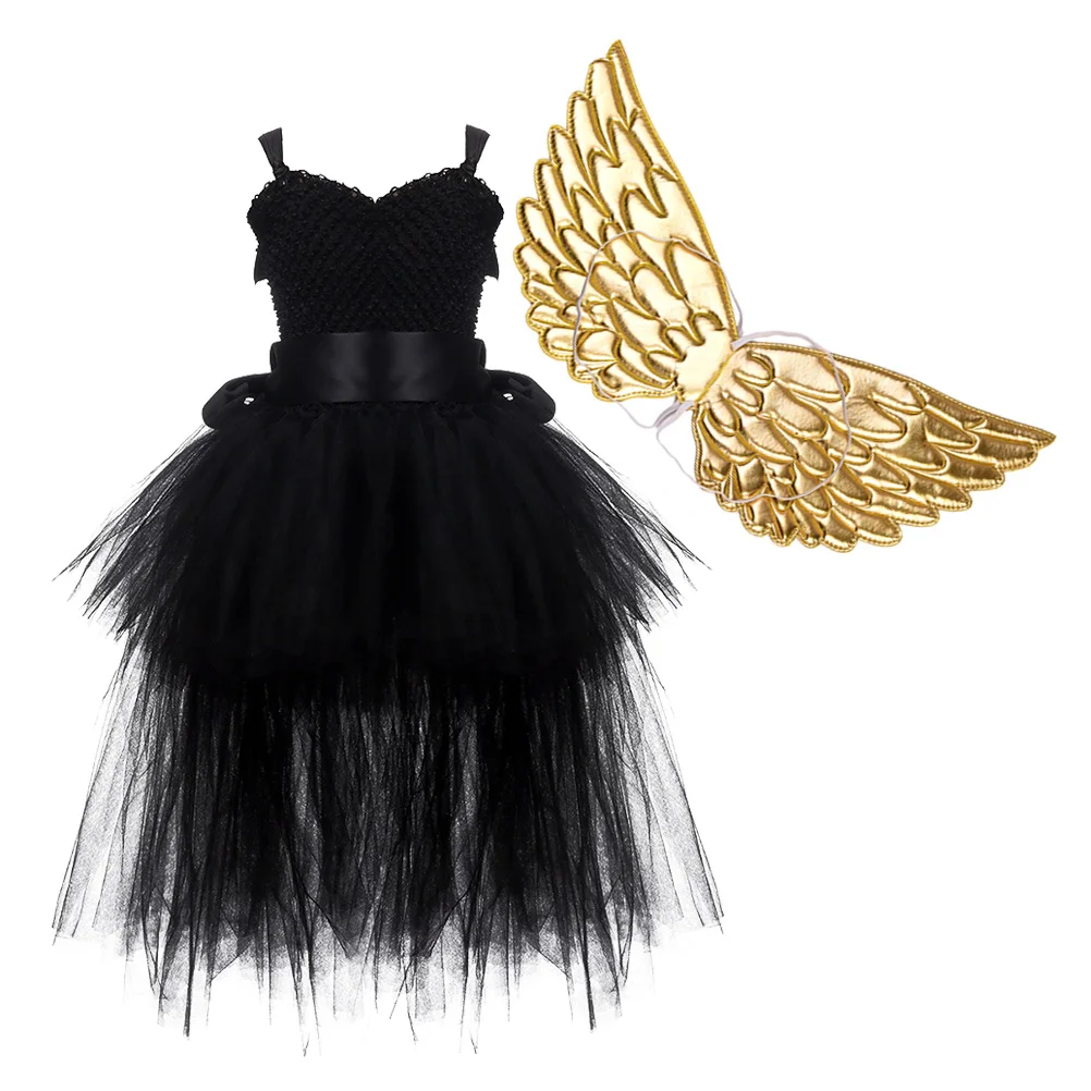 Costume d'halloween robe en Tulle jupe Tutu en maille fée maille Tutu sans manches robe de soirée confortable filles