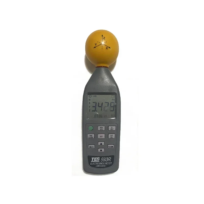 100% Original Electromagnetic Radiation Detector TES-593R TES593R EMF Meter Triaxial Data Logger + Fast Shipping