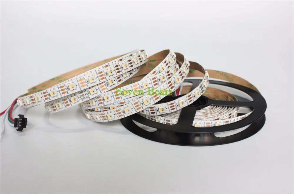 SK6812 5050 RGBW-LED-Streifenlicht 4 IN 1, ähnlich WS2812B 30 60 144 LEDs/m Individuell adressierbare RGBWW-LED-Leuchten IP30 65 67 DC5V – Detail 8