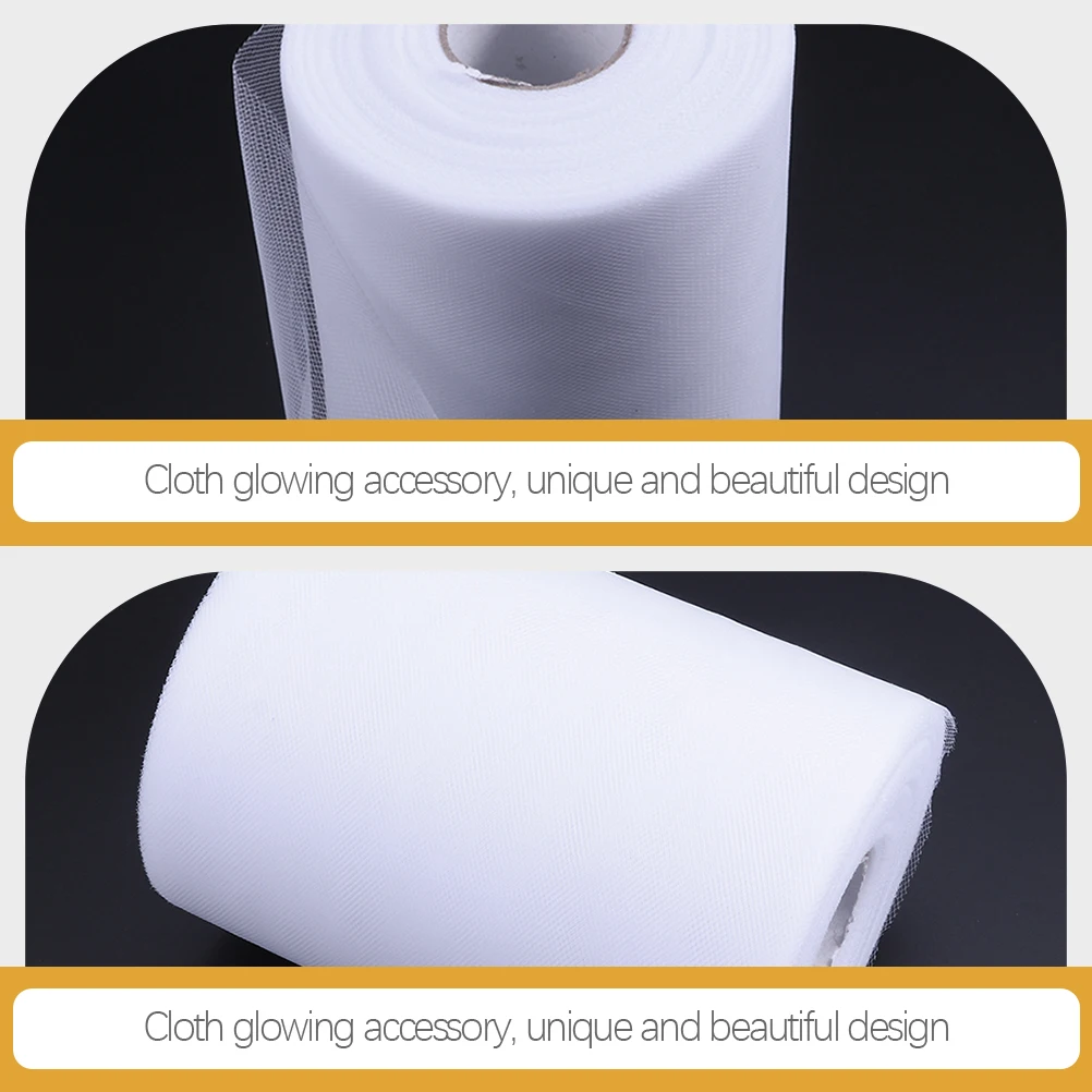 

2 Rolls White For Gift Wrapping Party Decoration Diy Ribbon Wedding Bridal Draping Chic Glitter Mesh Ribbon Home Festival Tulle