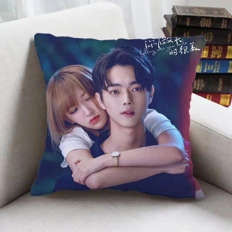 Xu Kai Cheng Xiao HD Poster Double-sided Printed Pillowcase TV Falling Into Your Smile Drama Stills Home Car Decor Cushion Cover